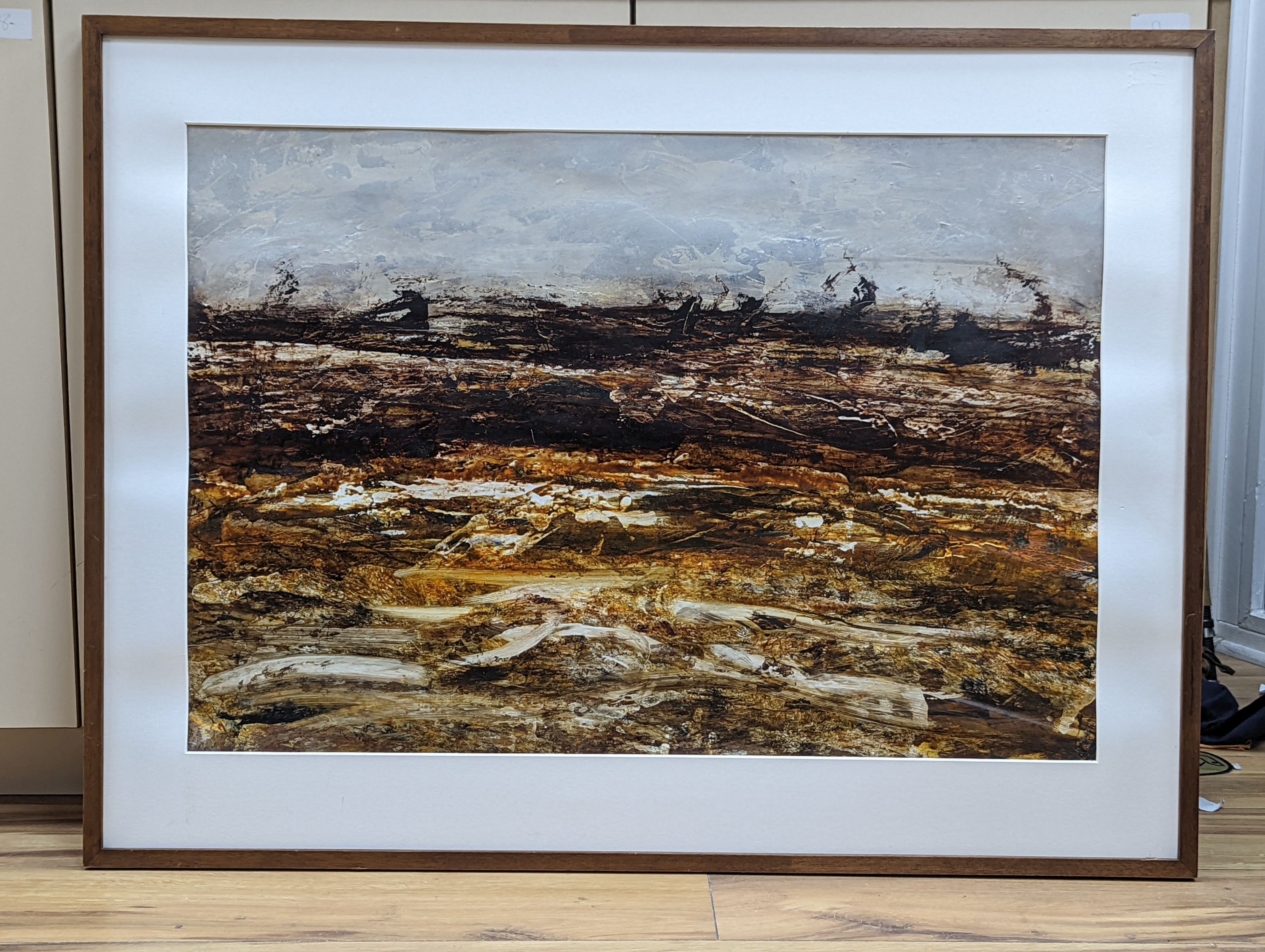 Mark Francis (1962-), oil on paper, 'Trassey (Series 3)', label verso, 54 x 78cm
